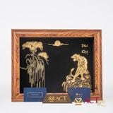 Quà tặng Tranh Hổ dát vàng 24k ACT GOLD ISO 9001:2015