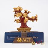 Quà tặng Chậu Mai dát vàng 24k ACT GOLD ISO 9001:2015(Mẫu 1)