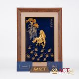 Tranh Ngựa dát vàng 24k ACT GOLD ISO 9001:2015 (Mẫu 3)