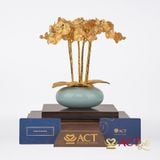 Quà tặng Bình Hoa Lan 6 Cành dát vàng 24k ACT GOLD ISO 9001:2015