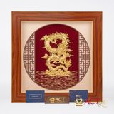 Quà tặng Tranh Rồng dát vàng 24k ACT GOLD ISO 9001:2015