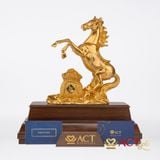 Quà tặng Ngựa Tài Lộc dát vàng 24k ACT GOLD ISO 9001:2015 (Mẫu 6)