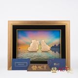 Tranh Vịnh Hạ Long dát vàng 24k ACT GOLD ISO 9001:2015 (mẫu 5)