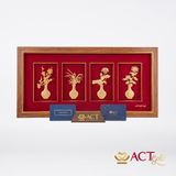 Tranh Tứ Quý dát vàng 24k ACT GOLD ISO 9001:2015 (Mẫu 4)