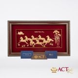 Quà tặng Tranh Bát Mã dát vàng 24k  ACT GOLD ISO 9001:2015