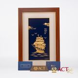 Tranh Thuyền dát vàng 24k ACT GOLD ISO 9001:2015 (Mẫu 45)