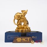 Quà tặng Tượng Chuột dát vàng 24k ACT GOLD ISO 9001:2015(Mẫu 1)