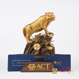 Quà tặng Hổ Phú Quý dát vàng 24k ACT GOLD ISO 9001:2015 (Mẫu 4)