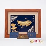 Tranh Cá Rồng dát vàng 24k ACT GOLD ISO 9001:2015 (Mẫu 1)