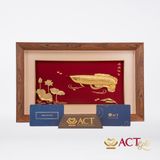 Tranh Cá Rồng dát vàng 24k ACT GOLD ISO 9001:2015 (Mẫu 5)