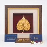 Tranh Chữ An Lá Bồ Đề Dát Vàng 24K ACT GOLD ISO 9001:2015