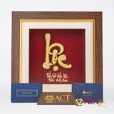 Quà tặng Tranh Chữ Lộc dát vàng 24k ACT GOLD ISO 9001:2015
