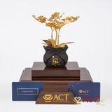 Quà tặng Chậu Lan 3 Cành dát vàng 24k ACT GOLD ISO 9001:2015