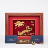 Quà tặng Tranh Gậy Như Ý dát vàng 24k ACT GOLD ISO 9001:2015