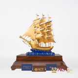 Quà tặng Thuyền Buồm dát vàng 24k ACT GOLD ISO 9001:2015 (Mẫu 99)