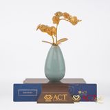Quà tặng Lọ Hoa Lan 2 Cành dát vàng 24k ACT GOLD ISO 9001:2015