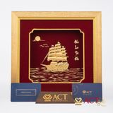 Tranh Thuyền dát vàng 24k ACT GOLD ISO 9001:2015