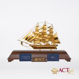 Quà tặng Thuyền Buồm mạ vàng 24k ACT GOLD ISO 9001:2015 (Mẫu 94)