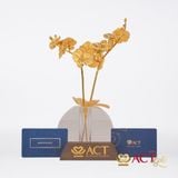 Quà tặng Cành Hoa Lan dát vàng 24k ACT GOLD ISO 9001:2015