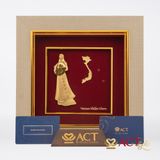 Tranh Áo dài Việt Nam dát vàng 24k ACT GOLD ISO 9001:2015