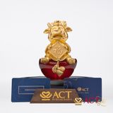Quà tặng Tượng Trâu dát vàng 24k ACT GOLD ISO 9001:2015(Mẫu 2)