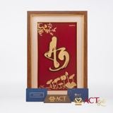 Quà tặng Tranh Chữ An dát vàng 24k ACT GOLD ISO 9001:2015 (Mẫu 5)