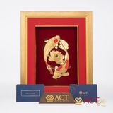Quà tặng Tranh Song Ngư dát vàng 24k ACT GOLD ISO 9001:2015