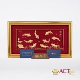 Tranh Cửu Ngư dát vàng 24k ACT GOLD ISO 9001:2015