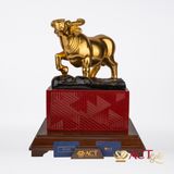 Quà tặng Tượng Trâu dát vàng 24k ACT GOLD ISO 9001:2015 (Mẫu 9)