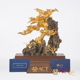 Quà tặng Cây Tùng Bonsai dát vàng 24k ACT GOLD ISO 9001:2015