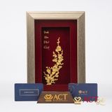 Tranh Cành Mai dát vàng 24k ACT GOLD ISO 9001:2015