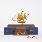 Quà tặng Thuyền Buồm dát vàng 24k ACT GOLD ISO 9001:2015