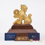 Quà tặng Tuất Phú Quý dát vàng 24k ACT GOLD ISO 9001:2015 (Mẫu 2)