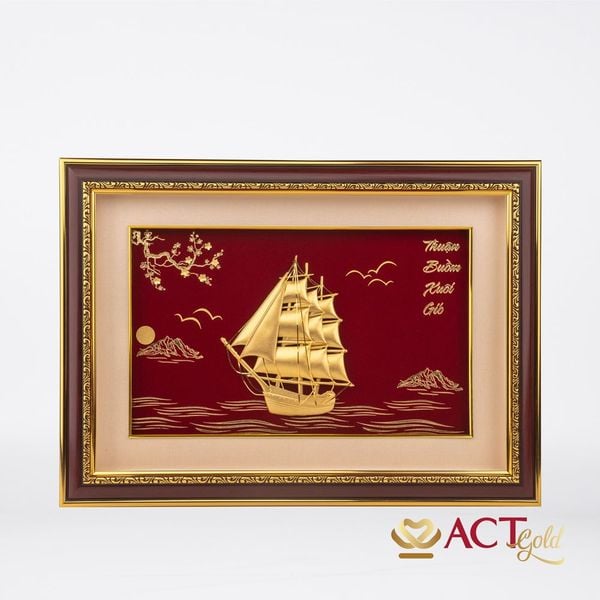 Tranh Thuyền dát vàng 24k ACT GOLD ISO 9001:2015