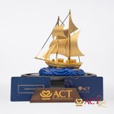Quà tặng Thuyền Buồm dát vàng 24k ACT GOLD ISO 9001:2015
