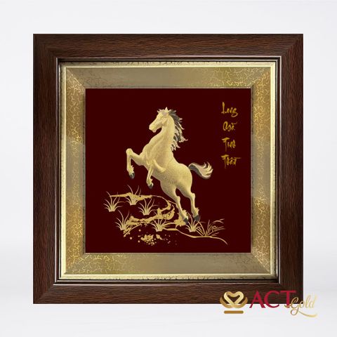 Tranh Long Mã Tinh Thần dát vàng 24k ACT GOLD ISO 9001:2015