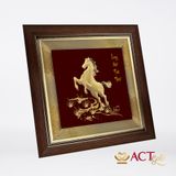 Tranh Long Mã Tinh Thần dát vàng 24k ACT GOLD ISO 9001:2015