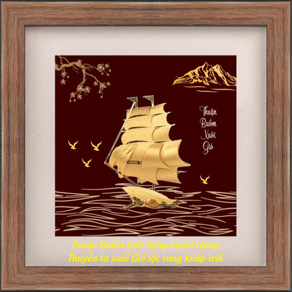 Tranh Thuyền dát vàng 24k ACT GOLD ISO 9001:2015