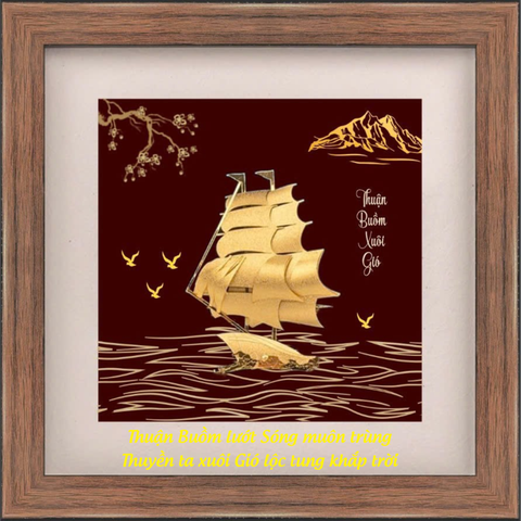 Tranh Thuyền dát vàng 24k ACT GOLD ISO 9001:2015
