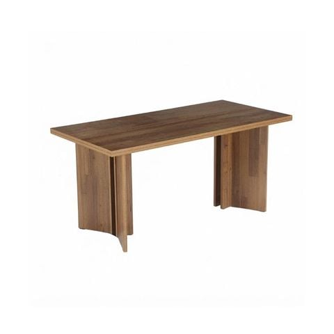 Bàn Ruvend - Bàn ăn gỗ cao su veneer nâu 180x90x75