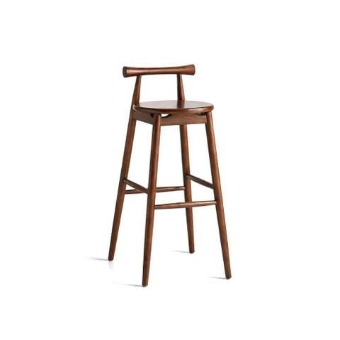 Ghế Nauroak - Ghế bar gỗ nâu phong cách hiện đại