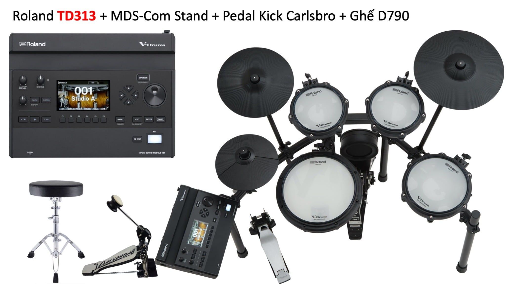  Trống Điện Tử V-Drums Roland TD313 