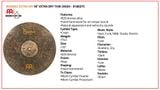  Cymbal Meinl Byzance Mike Johnston Signature Cymbal Set - MJ401+18 