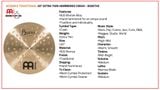  Cymbal Meinl Byzance Mike Johnston Signature Cymbal Set - MJ401+18 