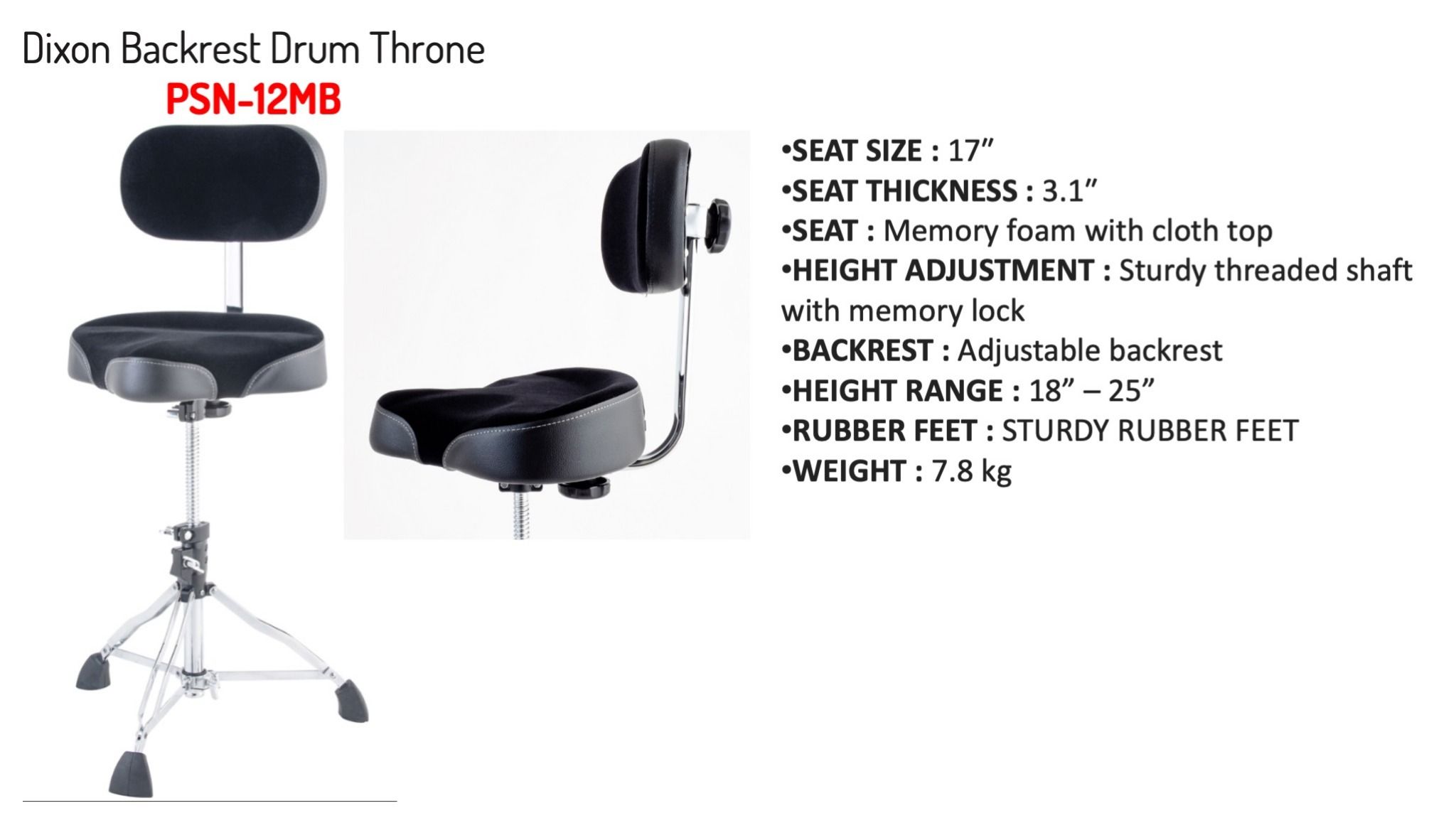  Dixon Drum Throne 
