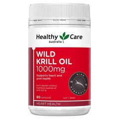 Dầu nhuyễn thể Healthy Care Wild Krill Oil 1000mg 60 viên của Úc