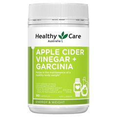 Giấm táo Healthy Care Apple Cider Vinegar + Garcinia 90 viên Úc hỗ trợ giảm cân