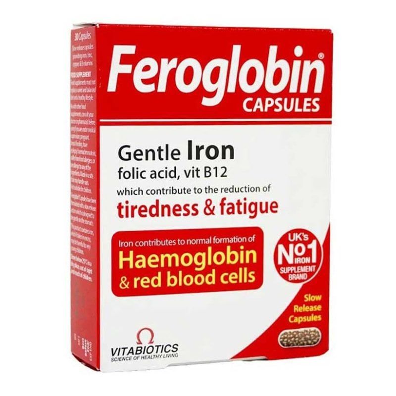Sắt viên Feroglobin Vitabiotics 30 viên của Anh Quốc cho bà bầu bú