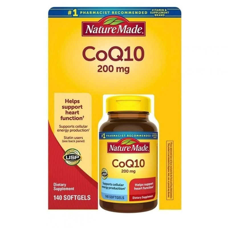 Viên uống bổ tim mạch CoQ10 Nature Made 200mg 140 viên Mỹ
