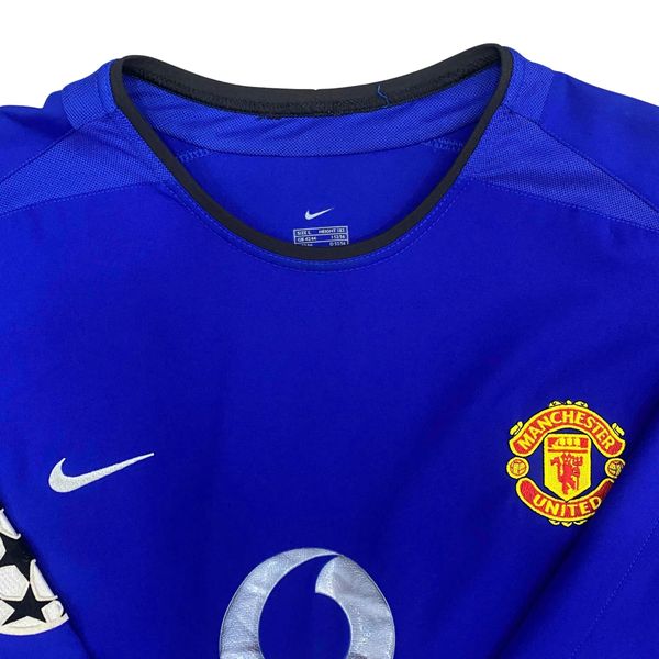 ÁO BÓNG ĐÁ MANCHESTER UNITED 2002/03 SÂN KHÁCH CHÍNH HÃNG - PATCH CLASSIC CHAMPIONS LEAGUE + BECKHAM #7 - 184956